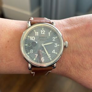 Shinola Men’s Runwell Stone Blue Dial Watch - 44mm